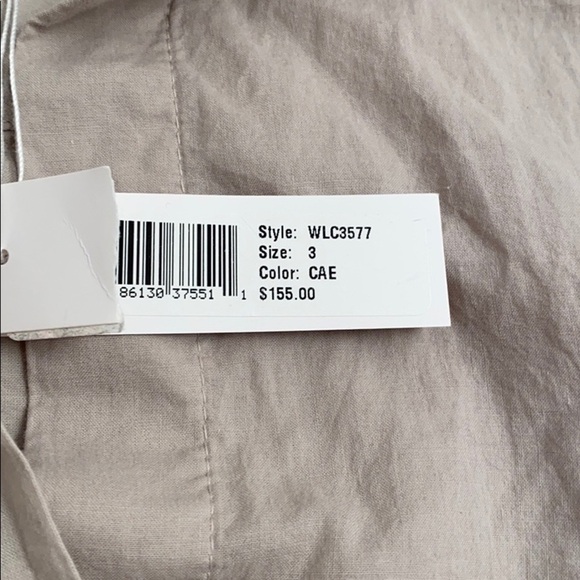 James Perse Clean Contrast Panel beige fitted button down shirt - Picture 9 of 9